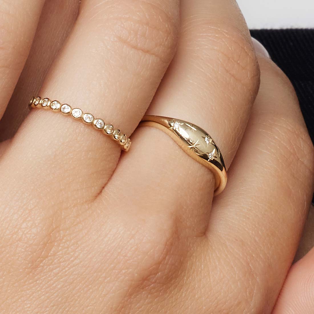 Diamantkuppelring | Guld