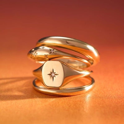 Diamantkuppelring | Guld