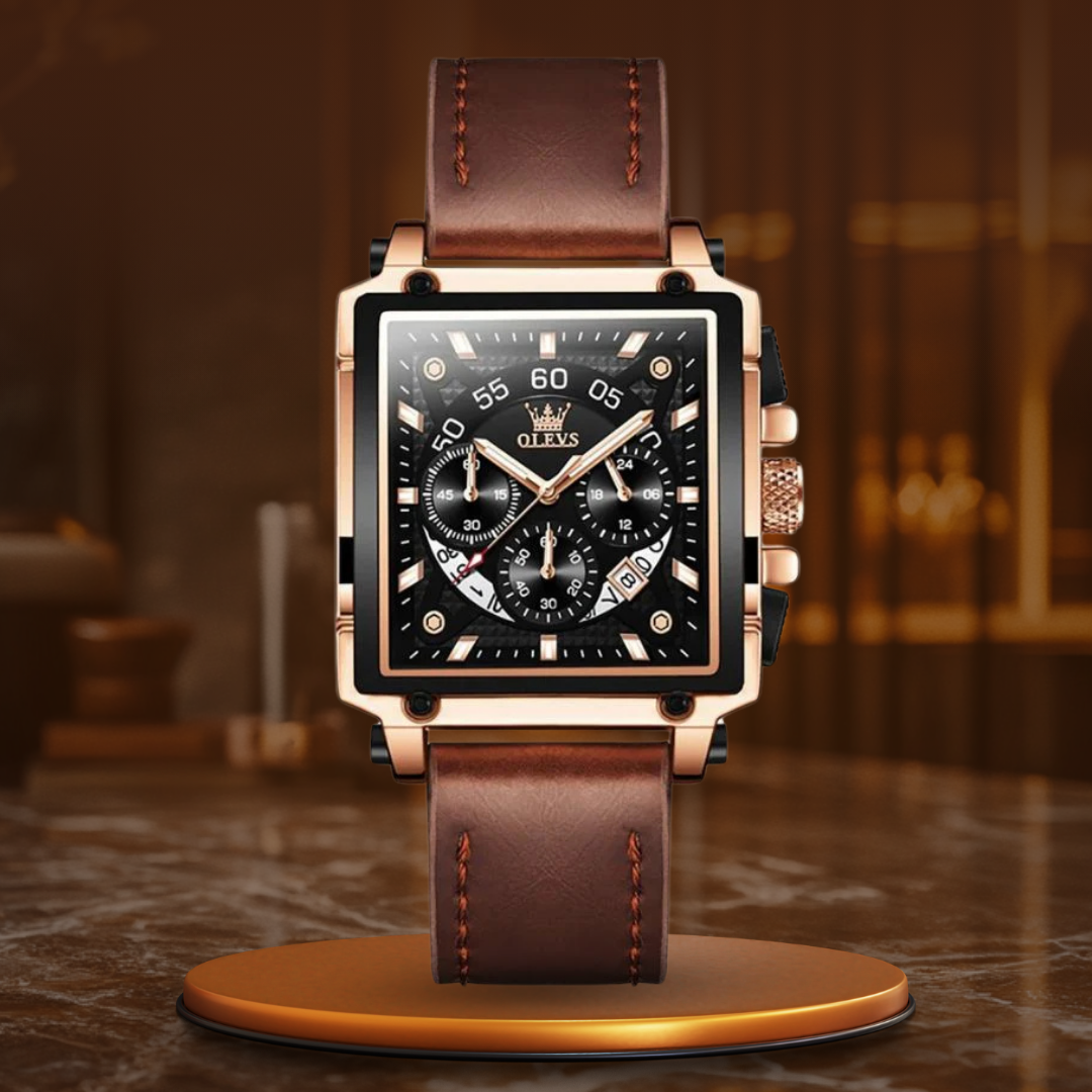 Mode Kvadrat Ur Chronograph