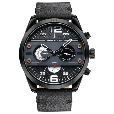 Luksus Læderrem Quartz Chronograph Sportsur