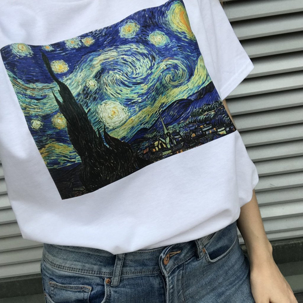 Van Gogh Den Stjernespejlede Nat T-shirt - Olsen Official