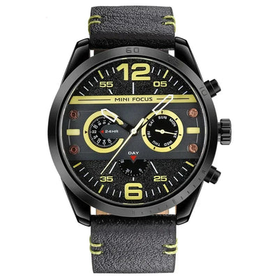 Luksus Læderrem Quartz Chronograph Sportsur