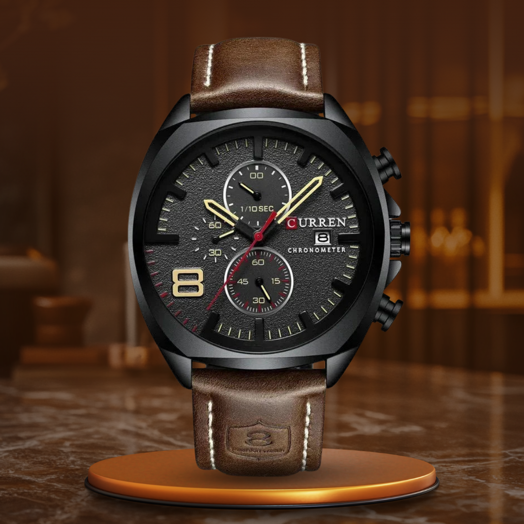 Klassisk Chronograph Sport Militær Ur