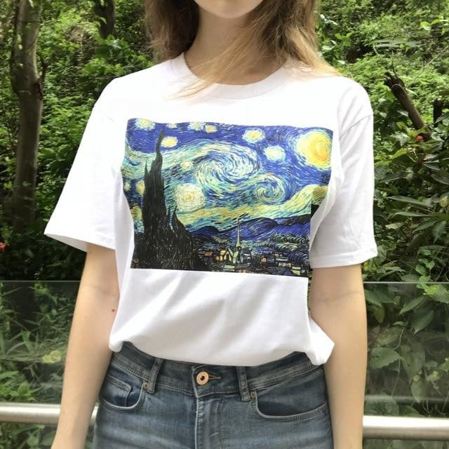 Van Gogh Den Stjernespejlede Nat T-shirt - Olsen Official
