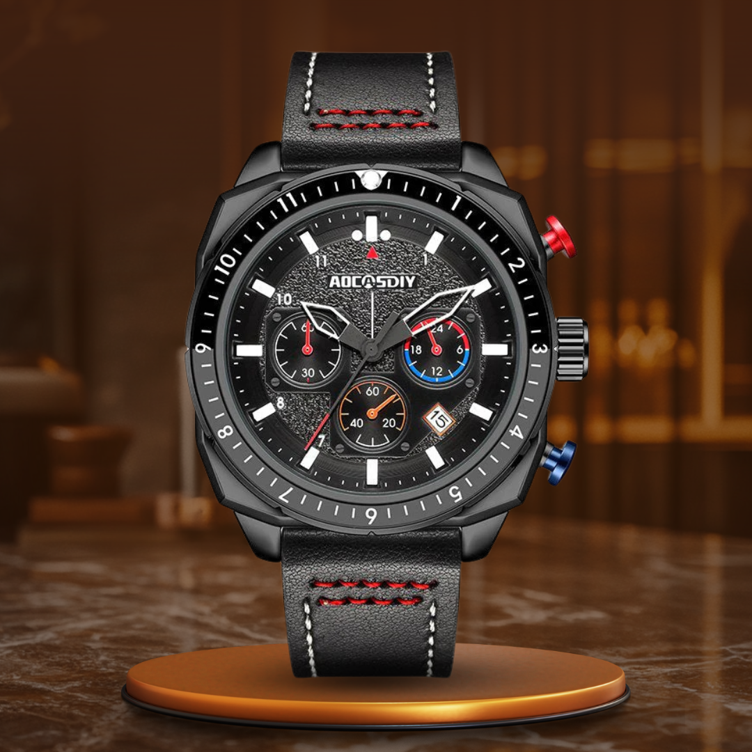 Luksus Chronograph Sport Quartz Ur
