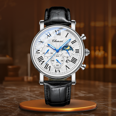Luksus Læderrem Quartz Ur