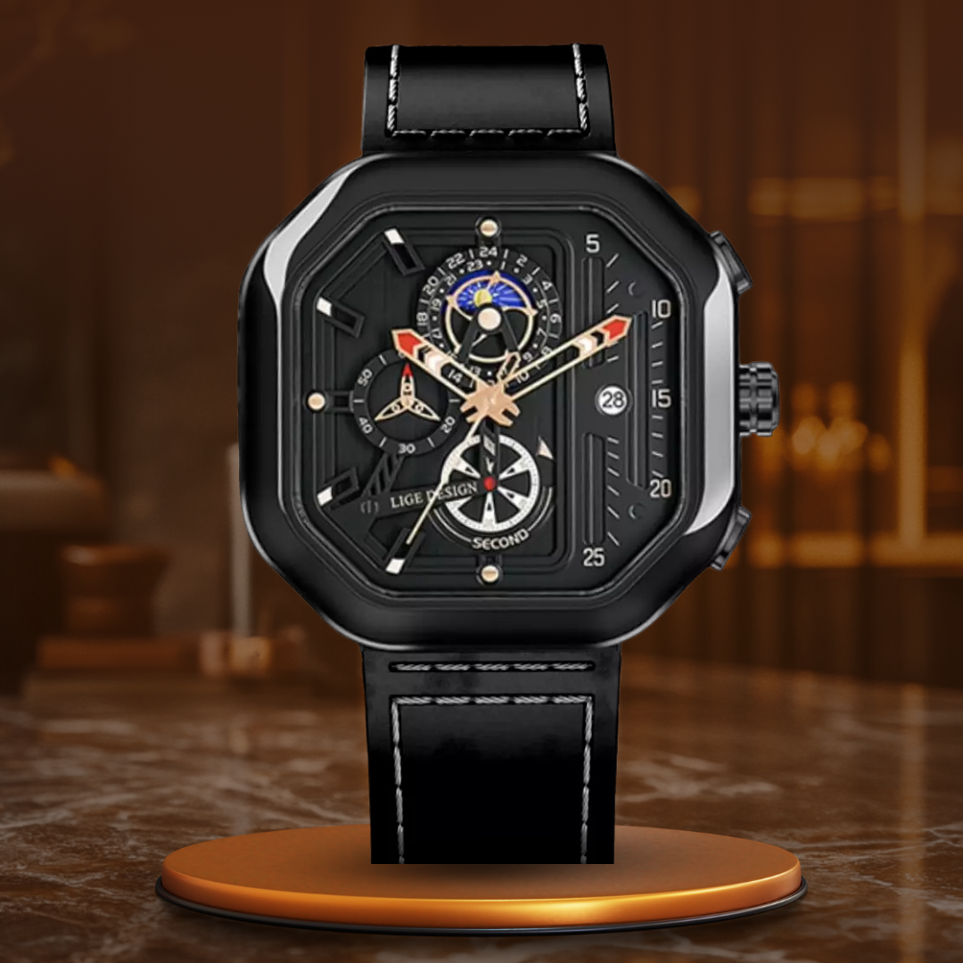 Luksus Kvarts Chronograph Ur