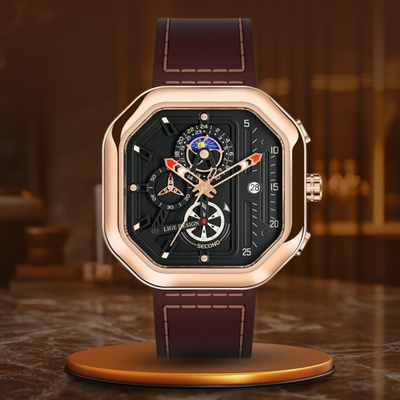 Luksus Kvarts Chronograph Ur