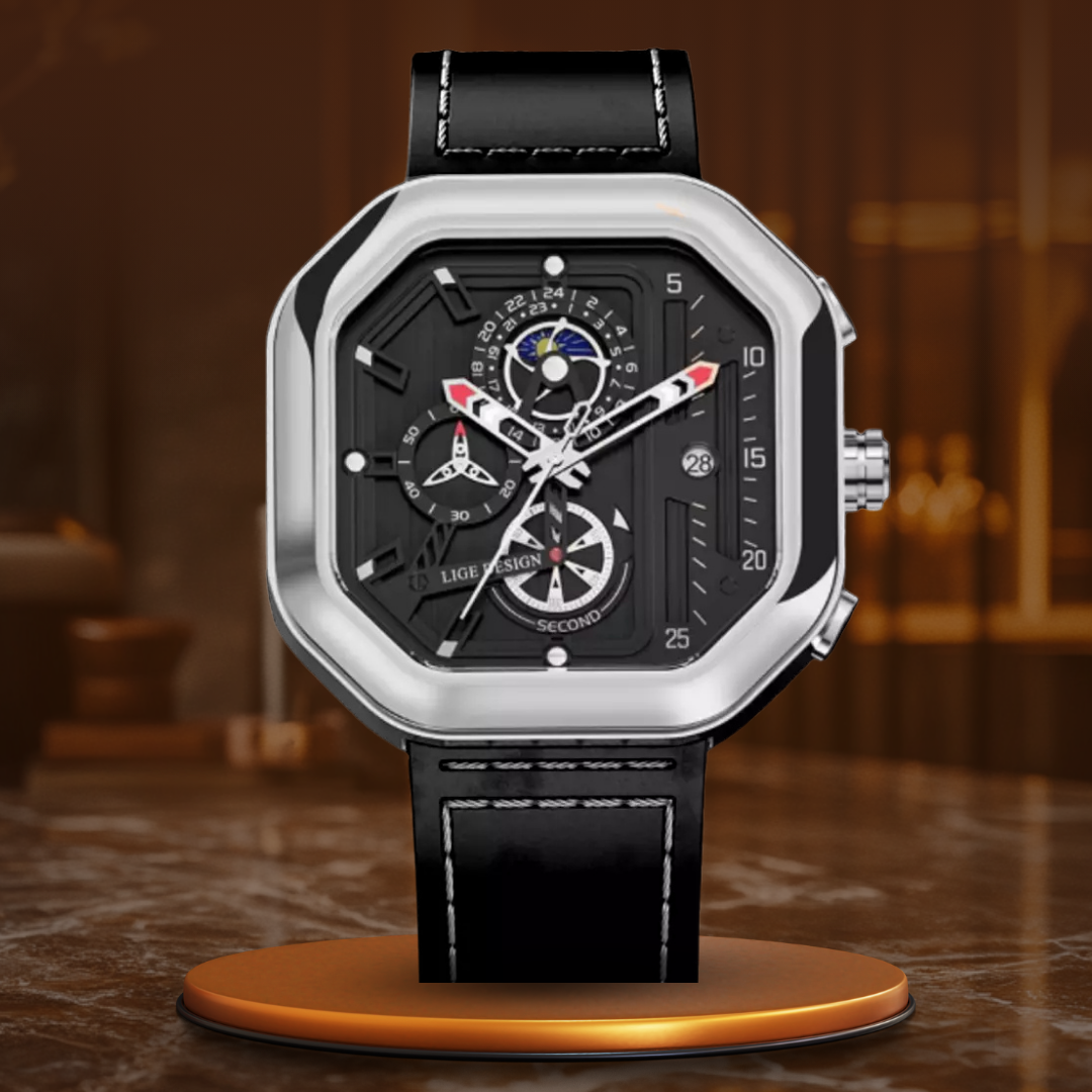 Luksus Kvarts Chronograph Ur