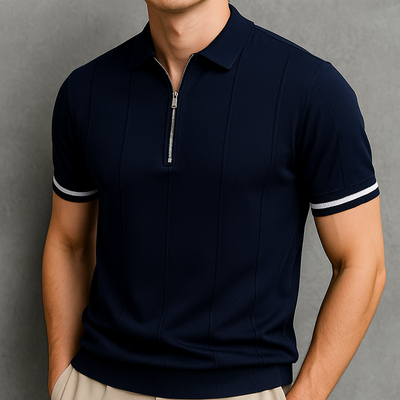 Monza Zip-Knit Polo Skjorte
