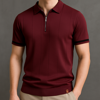 Monza Zip-Knit Polo Skjorte