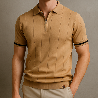 Monza Zip-Knit Polo Skjorte