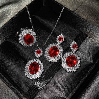 Vespera Aetherin Rosa Sæt | Hvidguld 18k
