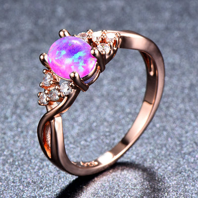 Sylva Moonhart Blauer Ring | Roséguld