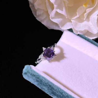 Livia Amethglace Sæt | Hvidguld 16k