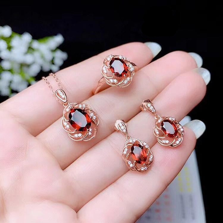 Elara Cirquelin Sæt | Rosaguld 14k