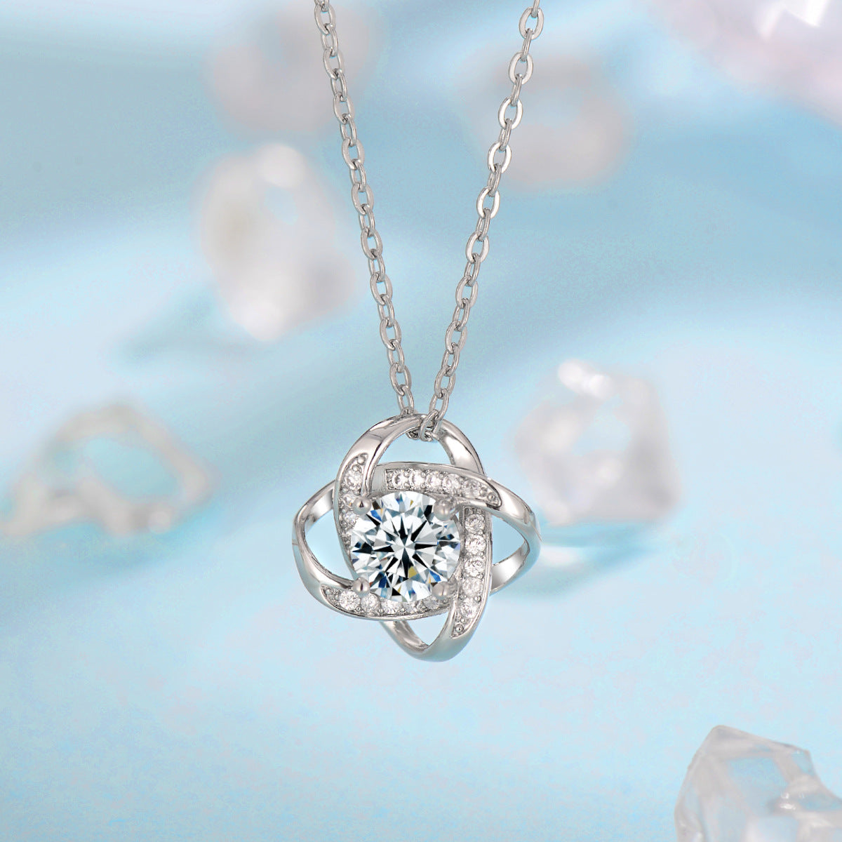 Fleur de Givre Klee-Knoten-Set | Hvidguld 16k