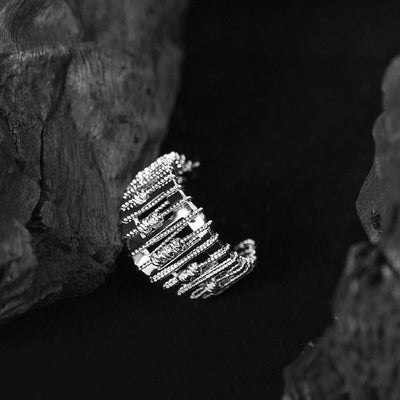 Gennembrudt, perlebesat, justerbar ring