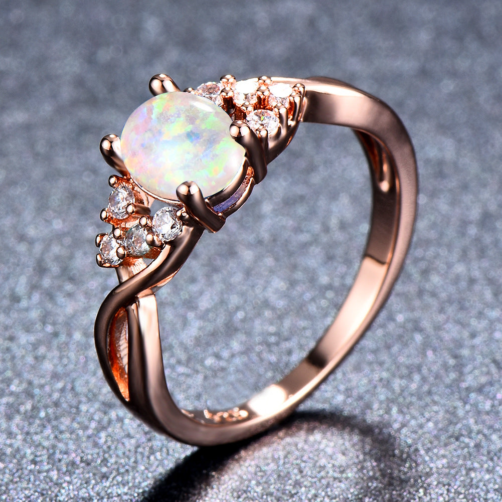 Sylva Moonhart Blauer Ring | Roséguld