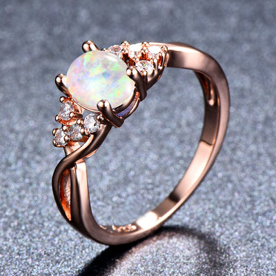 Sylva Moonhart Blauer Ring | Roséguld