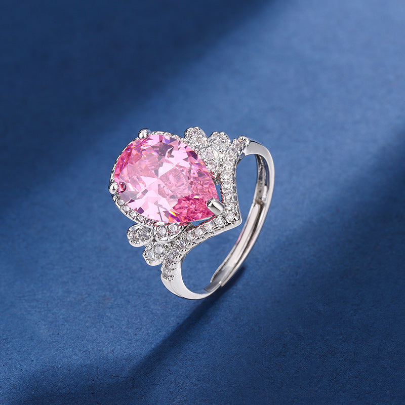 Aria Tårn Pink Sæt | Hvidguld 16k