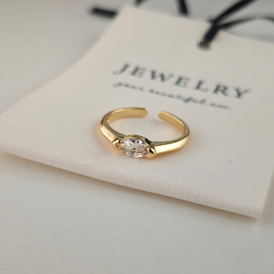 Aya Sterling Ring | Hvidguld