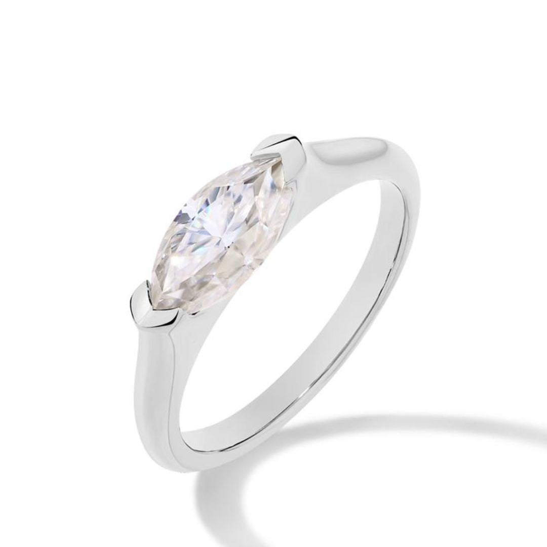 Hailey Playa Tynd Ring | Hvidguld