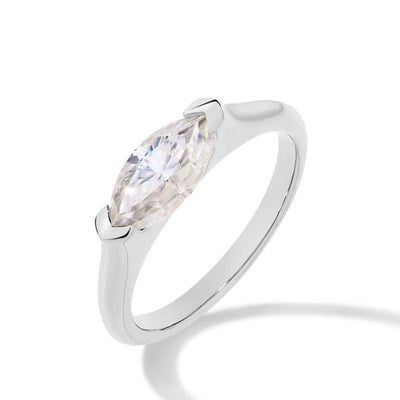 Hailey Playa Tynd Ring | Hvidguld