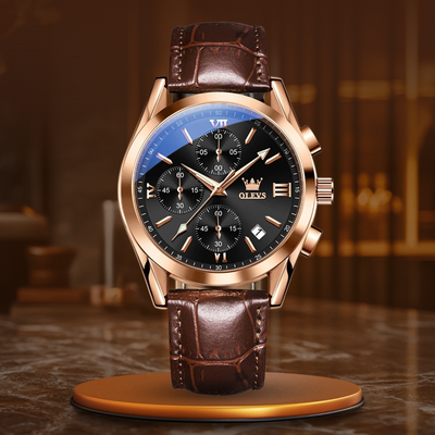 Kvarts Luminøs Chronograf Ur