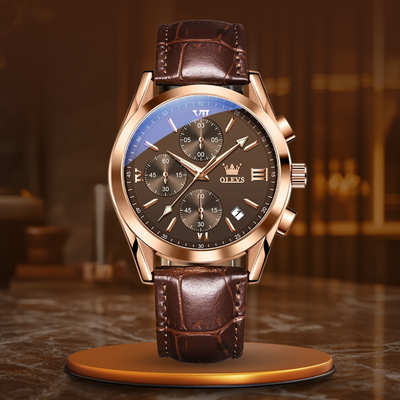 Kvarts Luminøs Chronograf Ur