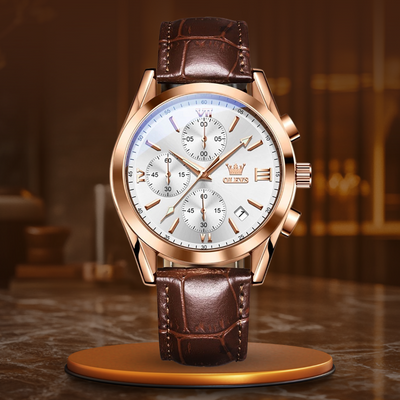 Kvarts Luminøs Chronograf Ur