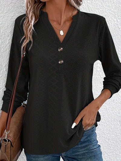 Struktureret Bluse med Knapper | Olsen & Olsen™