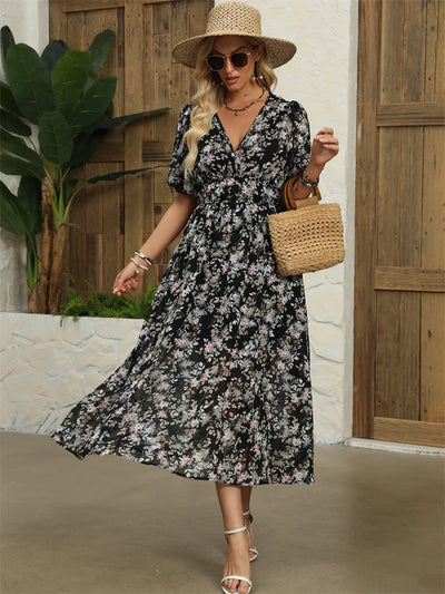 Chloe™ Chiffon Blomstret Kjole - Elegance til Hverdag - Olsen Official
