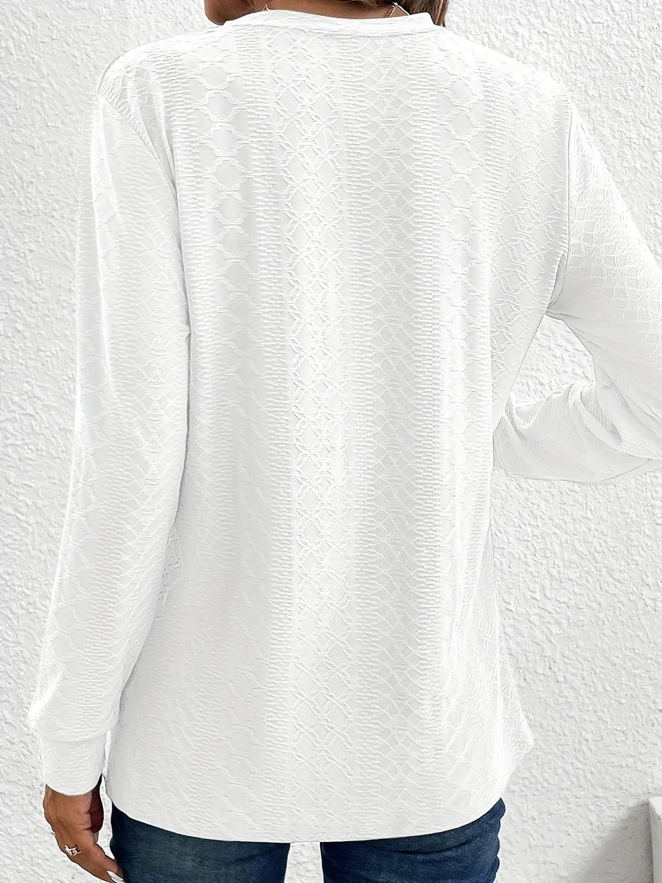 Struktureret Bluse med Knapper | Olsen & Olsen™