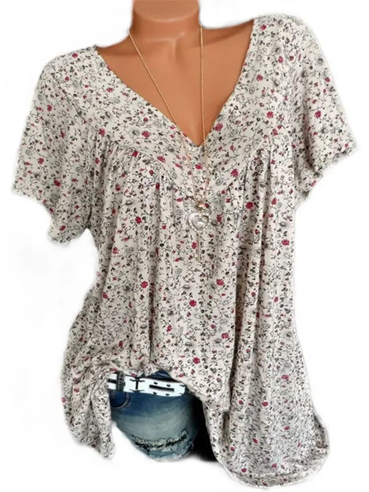 Sommerbluse med Blomsterprint | Olsen & Olsen™ - Olsen Official