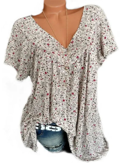 Sommerbluse med Blomsterprint | Olsen & Olsen™ - Olsen Official