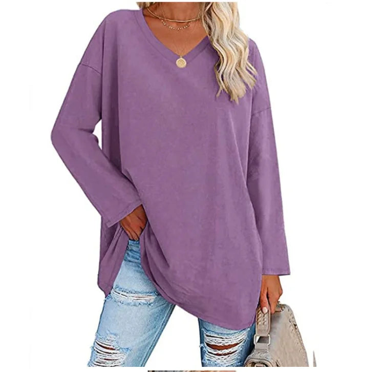 Oversized V-Hals Langærmet Trøje | Olsen & Olsen™