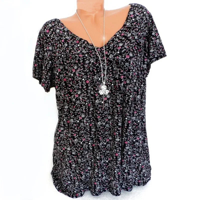 Sommerbluse med Blomsterprint | Olsen & Olsen™ - Olsen Official