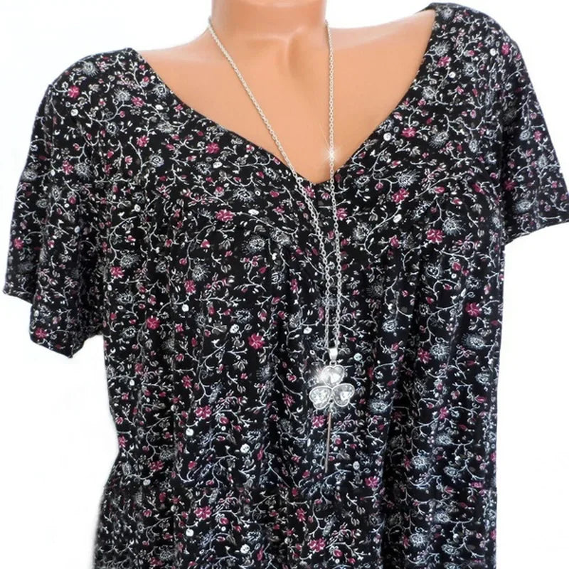 Sommerbluse med Blomsterprint | Olsen & Olsen™ - Olsen Official