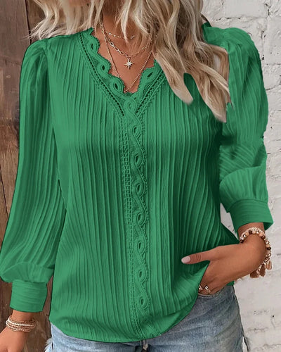Plisseret Sommerbluse med Knapper | Olsen & Olsen™