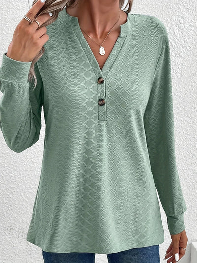 Struktureret Bluse med Knapper | Olsen & Olsen™