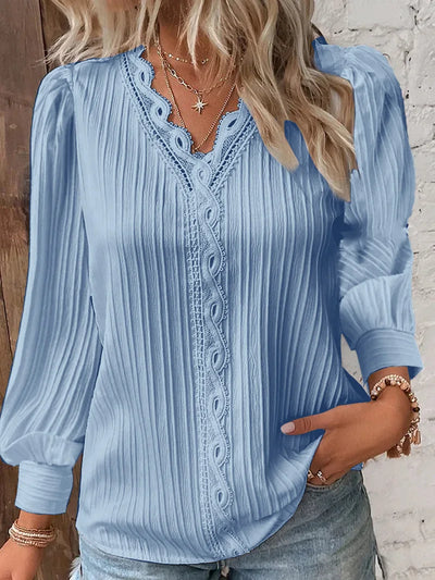 Plisseret Sommerbluse med Knapper | Olsen & Olsen™