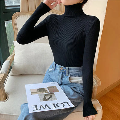 Ribstrikket Rullekrave Bluse | Olsen & Olsen™