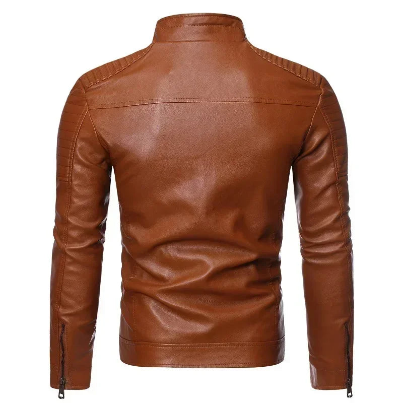Mikkel™ Armor – Vintage læderlook med quiltede skuldre