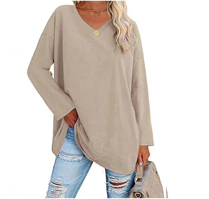 Oversized V-Hals Langærmet Trøje | Olsen & Olsen™