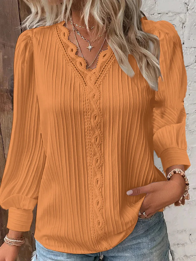 Plisseret Sommerbluse med Knapper | Olsen & Olsen™