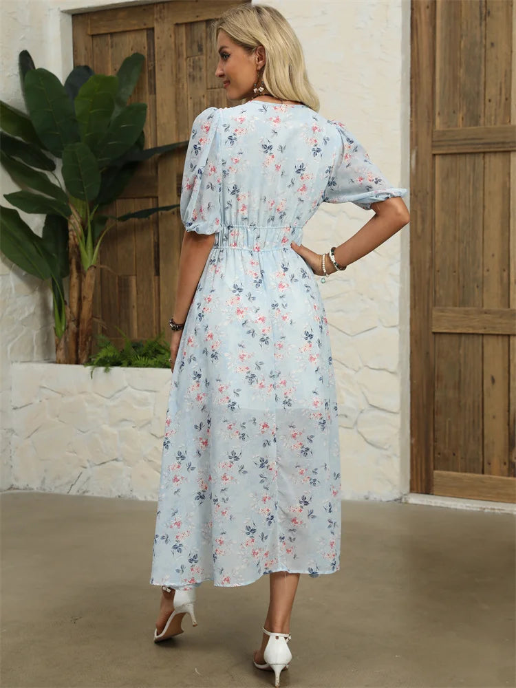 Chloe™ Chiffon Blomstret Kjole - Elegance til Hverdag - Olsen Official