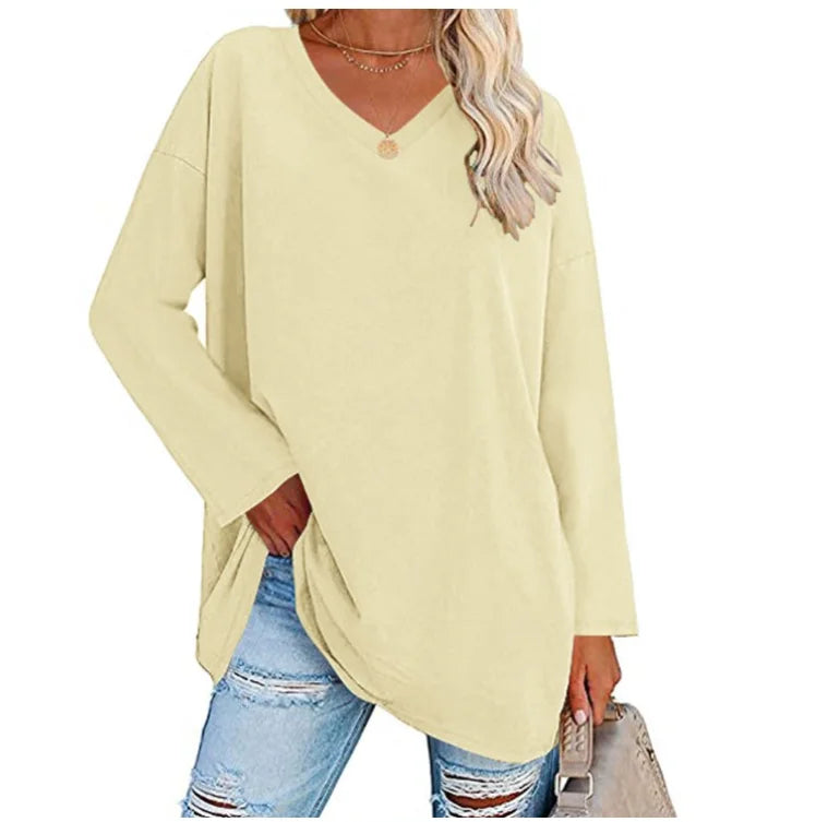 Oversized V-Hals Langærmet Trøje | Olsen & Olsen™