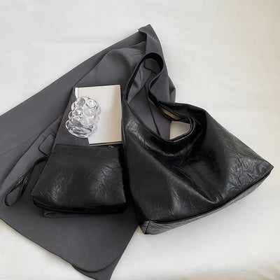 liv™ – afslappet hobo taske i læderlook