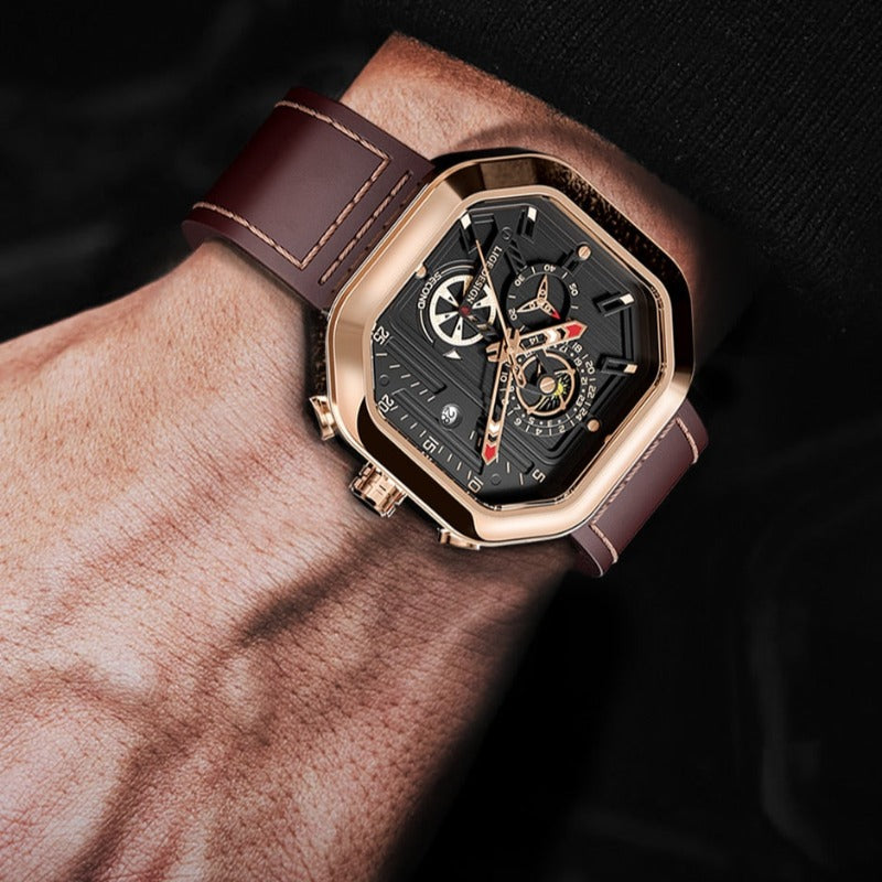 Luksus Kvarts Chronograph Ur